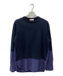 MARNI（マルニ）の古着「シャツ切り替えカットソー/HUMU0097Q0 S22763」｜ネイビー