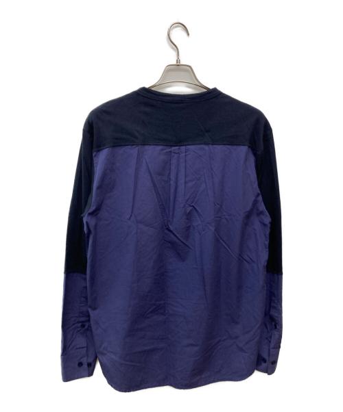 MARNI（マルニ）MARNI (マルニ) シャツ切り替えカットソー/HUMU0097Q0 S22763 ネイビー サイズ:46の古着・服飾アイテム