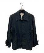YOKEヨーク）の古着「LINEN ACETATE ZIP BLOUSON/YK25SS0923B」｜ブラック