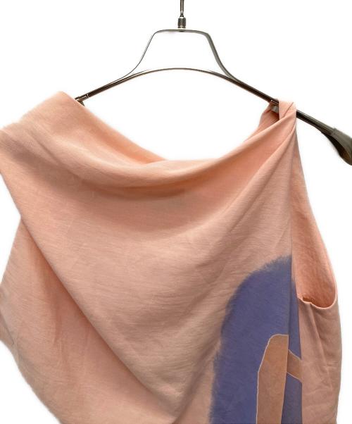 ISSEY MIYAKE（イッセイミヤケ）ISSEY MIYAKE (イッセイミヤケ) アシンメトリーノースリーブワンピース/IM41FH589 ピンク サイズ:2の古着・服飾アイテム