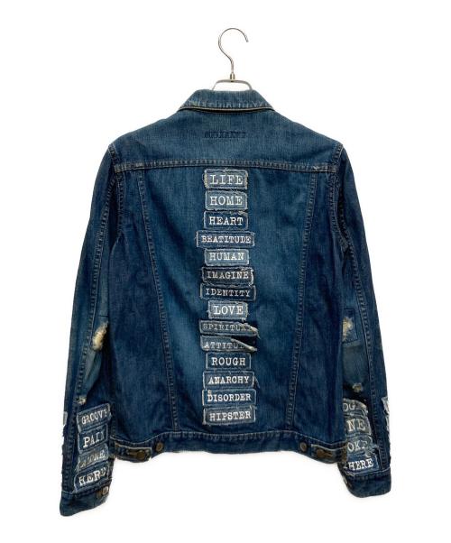 NUMBER (N)INE（ナンバーナイン）NUMBER (N)INE (ナンバーナイン) Modern Age Crash Message Denim Jacket インディゴ サイズ:2の古着・服飾アイテム