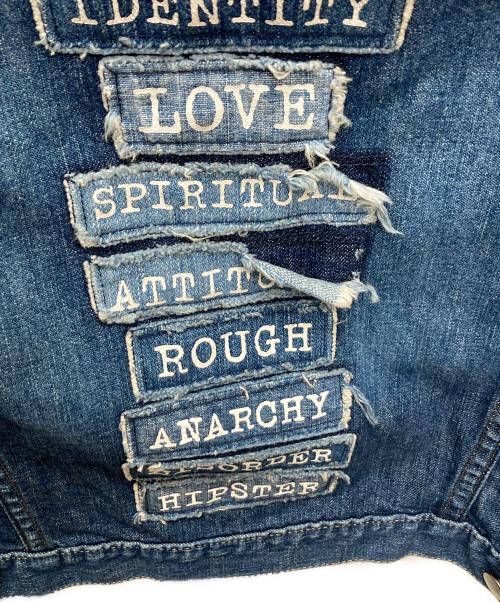 NUMBER (N)INE（ナンバーナイン）NUMBER (N)INE (ナンバーナイン) Modern Age Crash Message Denim Jacket インディゴ サイズ:2の古着・服飾アイテム