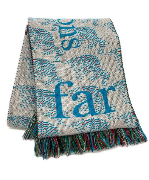 MONTMARTRE NEW YORK（モンマルトル ニューヨーク）MONTMARTRE NEW YORK (モンマルトル ニューヨーク) Blue emotion scarf ブルーの古着・服飾アイテム