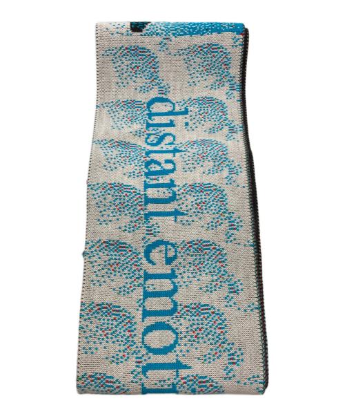 MONTMARTRE NEW YORK（モンマルトル ニューヨーク）MONTMARTRE NEW YORK (モンマルトル ニューヨーク) Blue emotion scarf ブルーの古着・服飾アイテム