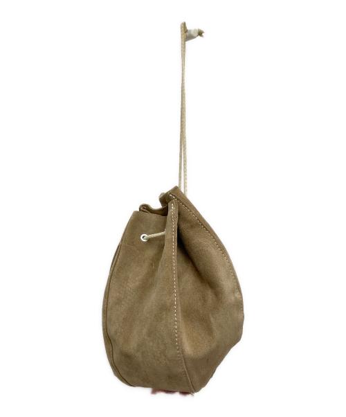 HENDER SCHEME（エンダースキーマ）Hender Scheme (エンダースキーマ) kinchaku レザーポーチ ベージュの古着・服飾アイテム