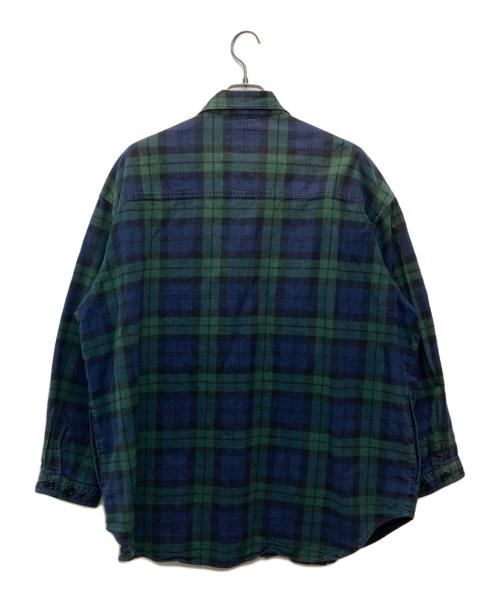 WTAPS（ダブルタップス）WTAPS (ダブルタップス) LS COTTON FLANNEL TEXTILE/シャツ/221TQDT-SHM02 ネイビー×グリーン サイズ:3の古着・服飾アイテム