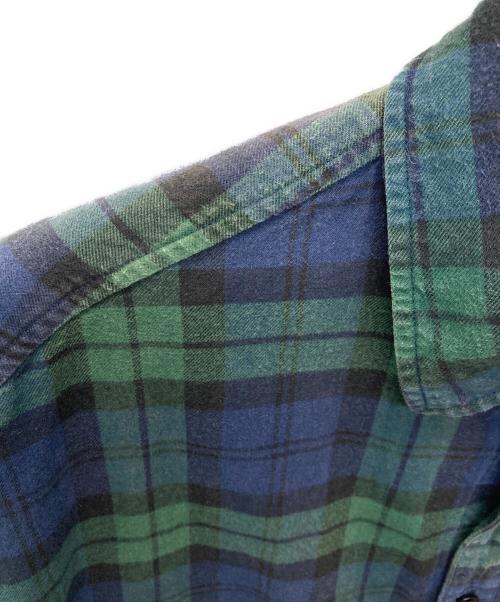 WTAPS（ダブルタップス）WTAPS (ダブルタップス) LS COTTON FLANNEL TEXTILE/シャツ/221TQDT-SHM02 ネイビー×グリーン サイズ:3の古着・服飾アイテム