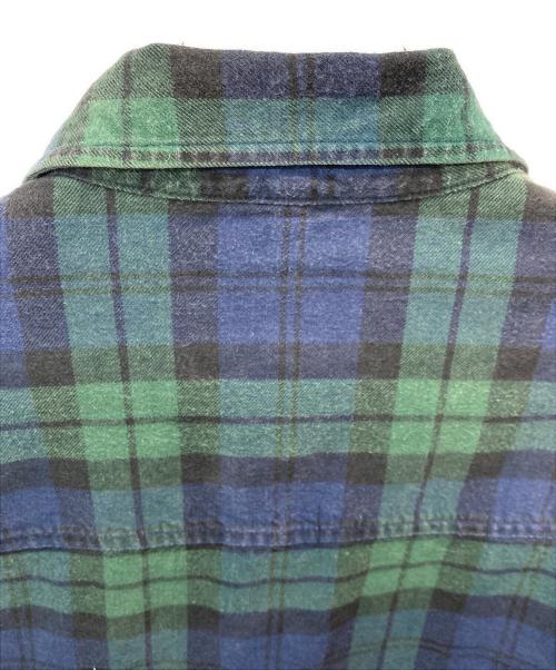 WTAPS（ダブルタップス）WTAPS (ダブルタップス) LS COTTON FLANNEL TEXTILE/シャツ/221TQDT-SHM02 ネイビー×グリーン サイズ:3の古着・服飾アイテム