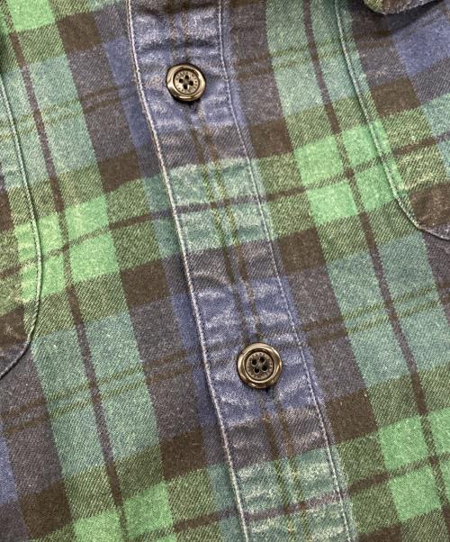 WTAPS（ダブルタップス）WTAPS (ダブルタップス) LS COTTON FLANNEL TEXTILE/シャツ/221TQDT-SHM02 ネイビー×グリーン サイズ:3の古着・服飾アイテム