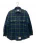 WTAPS（ダブルタップス）の古着「LS COTTON FLANNEL TEXTILE/シャツ/221TQDT-SHM02」｜ネイビー×グリーン