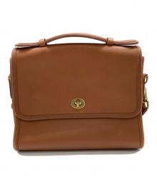 COACH（コーチ）の古着「ターンロックレザーショルダーバッグ/9870」｜ブラウン
