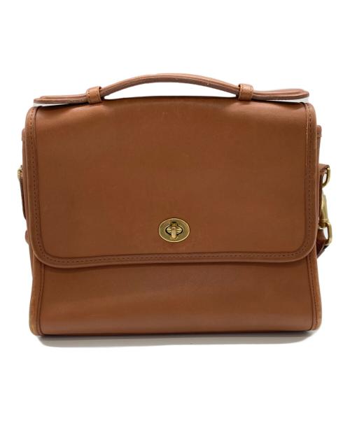 COACH（コーチ）COACH (コーチ) ターンロックレザーショルダーバッグ/9870 ブラウンの古着・服飾アイテム