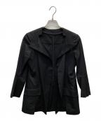 YOHJI YAMAMOTOヨウジヤマモト）の古着「カッティングラペルボタレスジャケット/FR-J02-039」｜ブラック