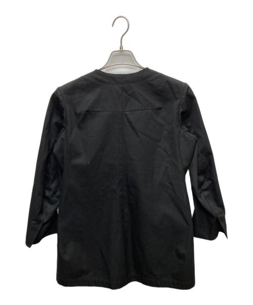YOHJI YAMAMOTO（ヨウジヤマモト）YOHJI YAMAMOTO (ヨウジヤマモト) カッティングラペルボタレスジャケット/FR-J02-039 ブラック サイズ:1の古着・服飾アイテム