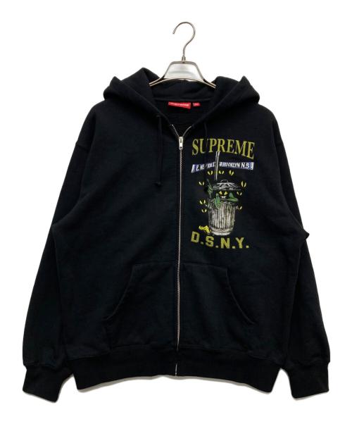 SUPREME（シュプリーム）Supreme (シュプリーム) DSNY (ディーエスエヌワイ) DSNY Zip Up Hooded Sweatshirt ブラック サイズ:Ｍの古着・服飾アイテム