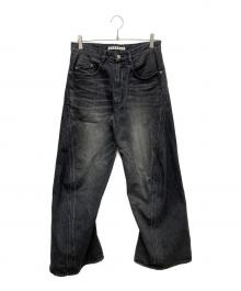 NVRFRGT（ネヴァーフォーゲット）の古着「3D TWISTED WIDE LEG/EXO232P01」｜グレー
