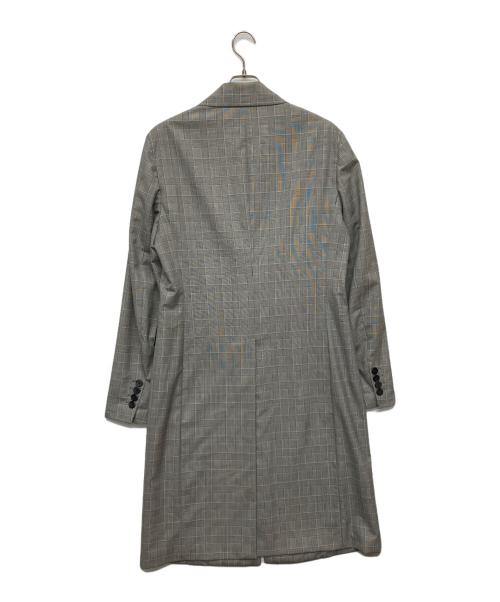 PRADA（プラダ）PRADA (プラダ) チェックチェスターコート/UC442S S201 グレー サイズ:48の古着・服飾アイテム