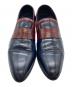 PRADA (プラダ) レザーシューズ/2 DG 025 ネイビー×ブラウン サイズ:8 1/2：12000円