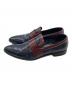 中古・古着 PRADA (プラダ) レザーシューズ/2 DG 025 ネイビー×ブラウン サイズ:8 1/2：12000円