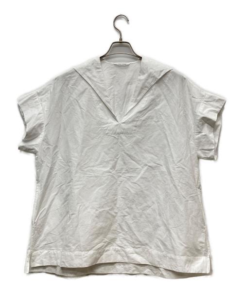 Toujours（トゥジュー）Toujours (トゥジュー) カフスリーブセーラーカラーシャツ ホワイト サイズ:2の古着・服飾アイテム