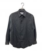 JOHN MAISON SMITH JANE SMITHジョン メイソン スミス ジェーン スミス）の古着「WASHABLE WOOL TROPICAL REGULAR SHIRT」｜ブラック