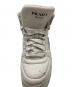 中古・古着 PRADA (プラダ) パデッドナッパレザー ハイカット スニーカー ホワイト サイズ:7：20000円