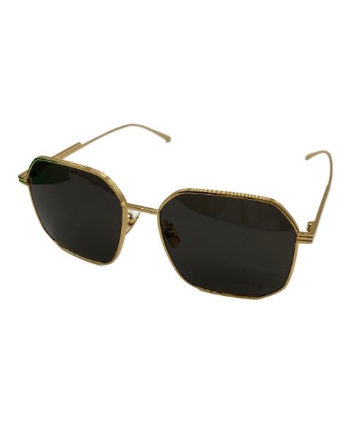 BOTTEGA VENETA（ボッテガベネタ）BOTTEGA VENETA (ボッテガベネタ) ポリゴン型サングラス/BV1108SA ブラック×ゴールド サイズ:58/17-145の古着・服飾アイテム