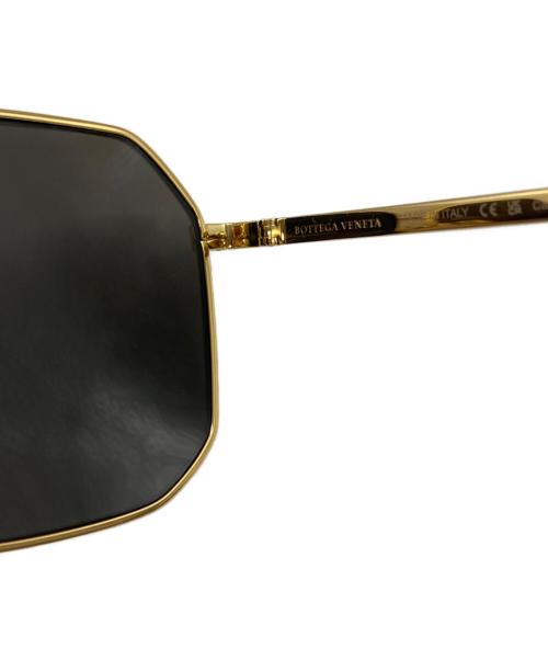 BOTTEGA VENETA（ボッテガベネタ）BOTTEGA VENETA (ボッテガベネタ) ポリゴン型サングラス/BV1108SA ブラック×ゴールド サイズ:58/17-145の古着・服飾アイテム