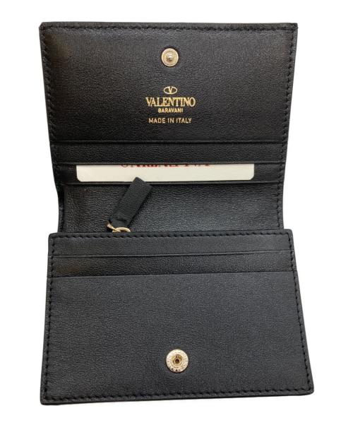 VALENTINO GARAVANI（ヴァレンティノ・ガラヴァーニ）VALENTINO GARAVANI (ヴァレンティノ・ガラヴァーニ) スタッズ2つ折り財布/3W2P0P39BOL ブラックの古着・服飾アイテム