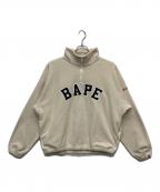A BATHING APEアベイシングエイプ）の古着「ハーフジップフリースジャケット」｜アイボリー