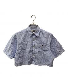 A BATHING APE（アベイシングエイプ）の古着「'Ape Head' One Point Shirt」｜ブルー
