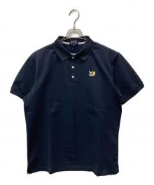 PEARLY GATES×pokemon（パーリーゲイツ×ポケモン）の古着「ピカチュウ ボーダー調カノコ半袖ポロシャツ」｜ネイビー