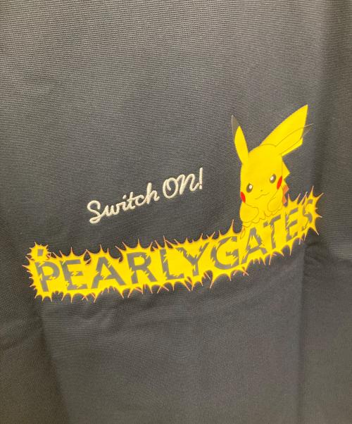 PEARLY GATES（パーリーゲイツ）PEARLY GATES (パーリーゲイツ) Pokemon (ポケモン) ピカチュウ ボーダー調カノコ半袖ポロシャツ ネイビー サイズ:7 未使用品の古着・服飾アイテム