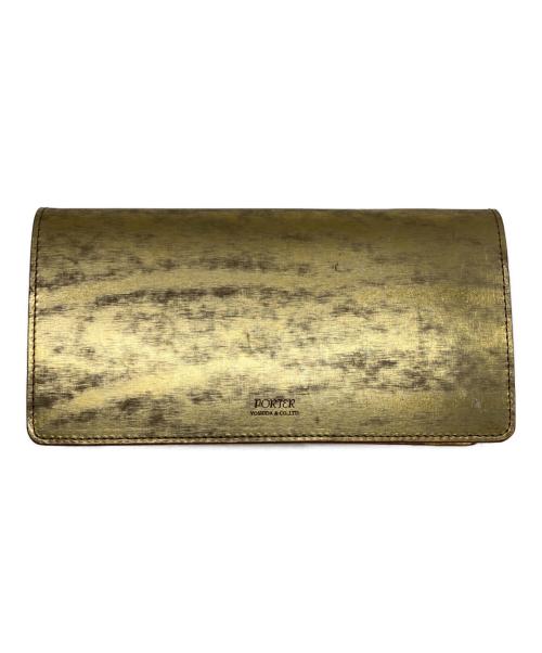 PORTER（ポーター）PORTER (ポーター) FOIL  LONG WALLET/195-01332 ゴールドの古着・服飾アイテム