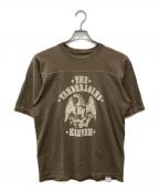 TENDERLOINテンダーロイン）の古着「イーグルフットボールTシャツ」｜ブラウン
