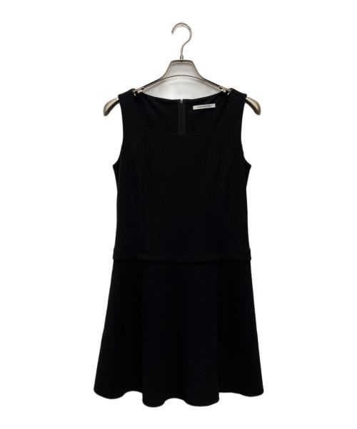 FOXEY NEWYORK（フォクシーニューヨーク）FOXEY NEWYORK (フォクシーニューヨーク) ノースリーブワンピース/36468 ブラック サイズ:42の古着・服飾アイテム