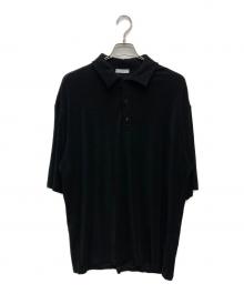 ATON（エイトン）の古着「FRESCA PILE POLO SHIRTS」｜ブラック