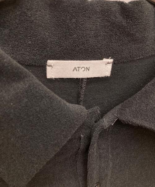 ATON（エイトン）ATON (エイトン) FRESCA PILE POLO SHIRTS ブラック サイズ:6の古着・服飾アイテム