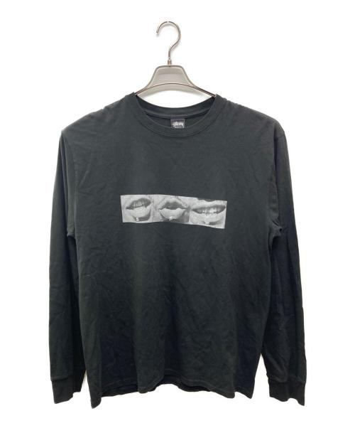 stussy（ステューシー）stussy (ステューシー) PHONETIC PIGMENT DYED LS TEE ブラック サイズ:Lの古着・服飾アイテム