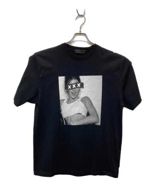 GOD SELECTION XXX（ゴッド セレクション トリプルエックス）GOD SELECTION XXX (ゴッド セレクション トリプルエックス) プリントTシャツ ブラック サイズ:Ｌｌの古着・服飾アイテム