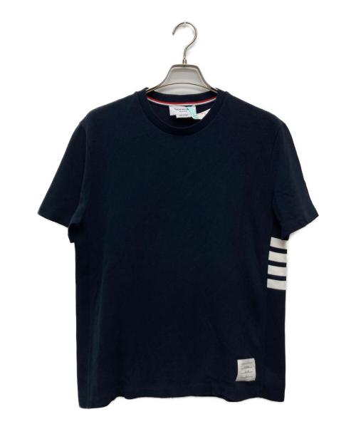Thom Browne（トムブラウン）Thom Browne (トムブラウン) ラインデザインTシャツ ネイビー サイズ:3の古着・服飾アイテム