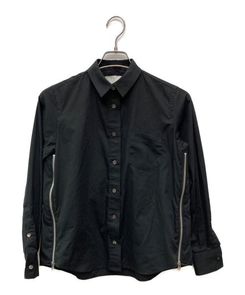 sacai（サカイ）sacai (サカイ) サイドジップシャツ/18-03619 ブラック サイズ:1の古着・服飾アイテム