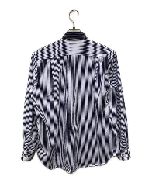PLAY COMME des GARCONS（プレイコムデギャルソン）PLAY COMME des GARCONS (プレイコムデギャルソン) Stripe Shirt With Black Emblem/AX-B018 スカイブルー サイズ:Ｓの古着・服飾アイテム