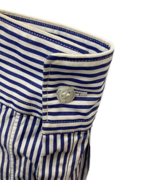 PLAY COMME des GARCONS（プレイコムデギャルソン）PLAY COMME des GARCONS (プレイコムデギャルソン) Stripe Shirt With Black Emblem/AX-B018 スカイブルー サイズ:Ｓの古着・服飾アイテム