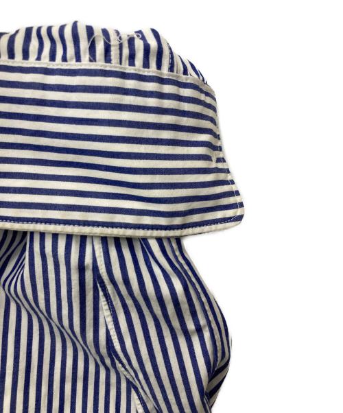 PLAY COMME des GARCONS（プレイコムデギャルソン）PLAY COMME des GARCONS (プレイコムデギャルソン) Stripe Shirt With Black Emblem/AX-B018 スカイブルー サイズ:Ｓの古着・服飾アイテム