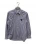 PLAY COMME des GARCONS（プレイコムデギャルソン）の古着「Stripe Shirt With Black Emblem/AX-B018」｜スカイブルー