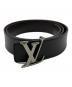 LOUIS VUITTON (ルイ ヴィトン) サンチュール LVイニシャル ベルト/M9887 ブラック サイズ:90/36：30000円