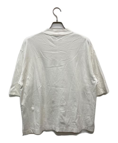 MINEDENIM（マインデニム）MINEDENIM (マインデニム) Smooth Mockneck Half Sleeve T-SH ホワイト サイズ:Lの古着・服飾アイテム