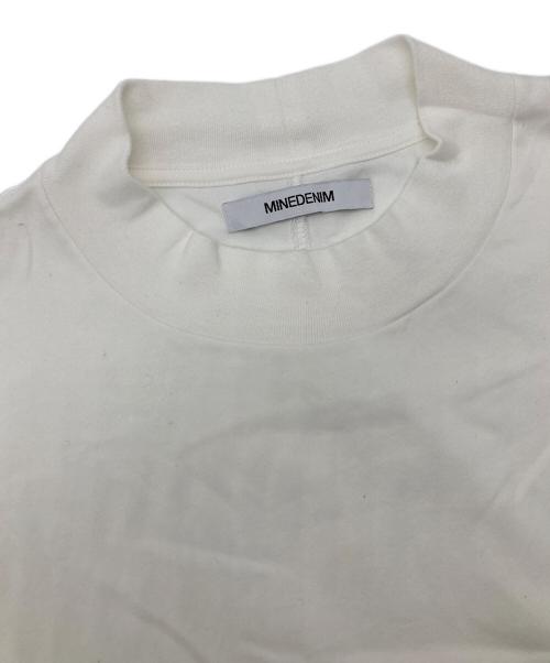 MINEDENIM（マインデニム）MINEDENIM (マインデニム) Smooth Mockneck Half Sleeve T-SH ホワイト サイズ:Lの古着・服飾アイテム