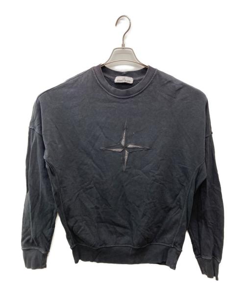 STONE ISLAND（ストーンアイランド）STONE ISLAND (ストーンアイランド) クルーネックロゴスウェット グレー サイズ:Lの古着・服飾アイテム